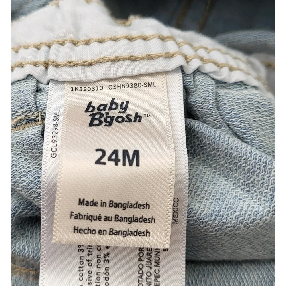 Vintage‎ OshKosh B'gosh Vestback Overalls Dress Girls 24 Months Light Blue Denim